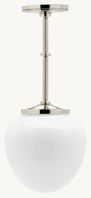 Waterworks Foro Ceiling-Mounted Pendant With Glass Shade