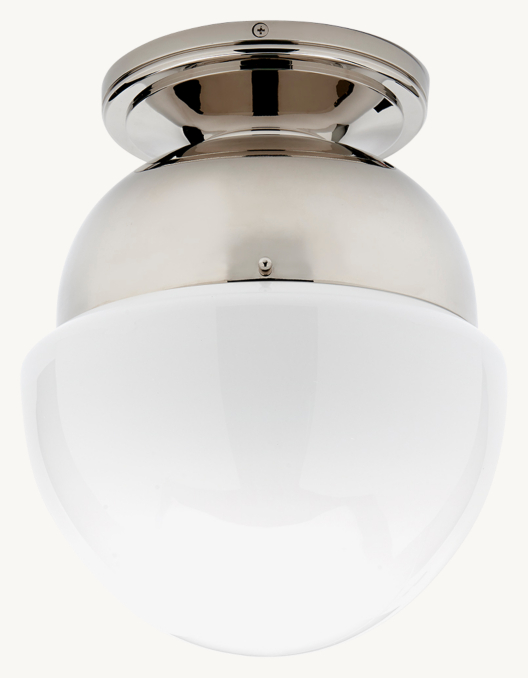 Waterworks Foro Ceiling Flushmount Large With Glass Shade