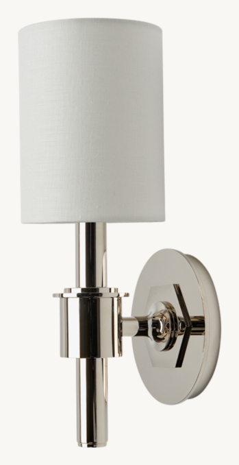 Waterworks Henry Wall-Mounted Single-Arm Sconce With Fabric Shade
