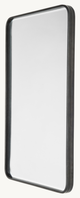 Waterworks Bond Metal Rectangular Wall-Mounted Stationary Mirror