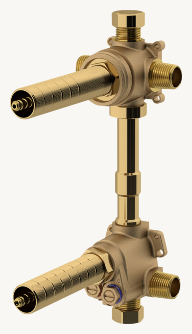 Waterworks Viaworks 1/2\" Thermostatic Valve With Integrated Two-Way Diverter With Shutoff Valve