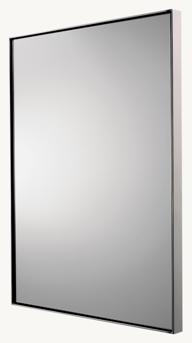 Waterworks Opus Metal Rectangular Wall-Mounted Stationary Mirror 
