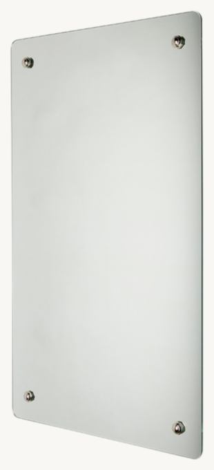 Waterworks Montgomery Metal Rectangular Wall-Mounted Stationary Mirror