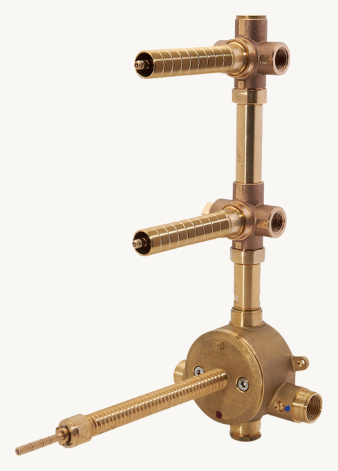 Waterworks Viaworks 3/4\"  Thermostatic Valve With Integrated Bypass Dual-Volume Controls