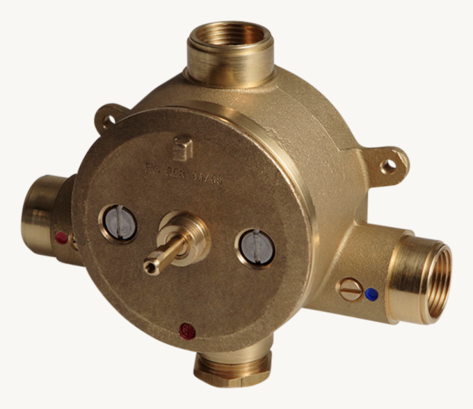 Waterworks Viaworks 3/4\" Thermostatic Valve With 7\" Tile Guard