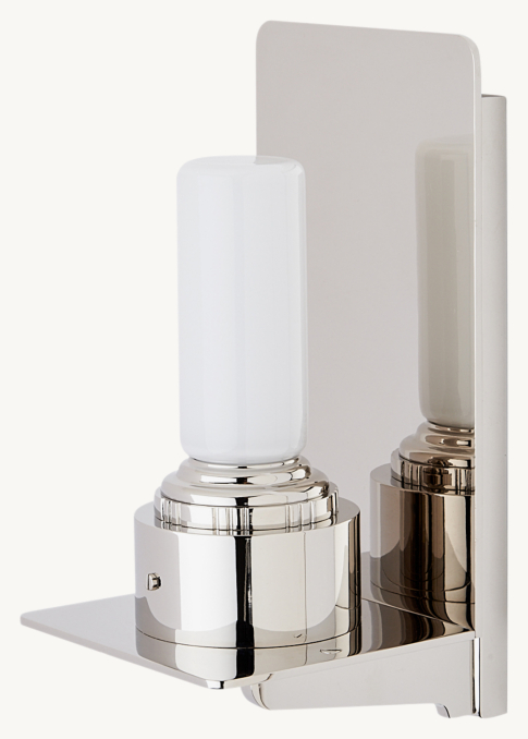 Waterworks Henry Chronos Wall-Mounted Single Sconce With Dimmer And Glass Shade