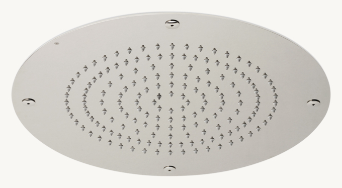Waterworks Universal Recessed 15\" Round Rain Showerhead With Circular Spray Pattern
