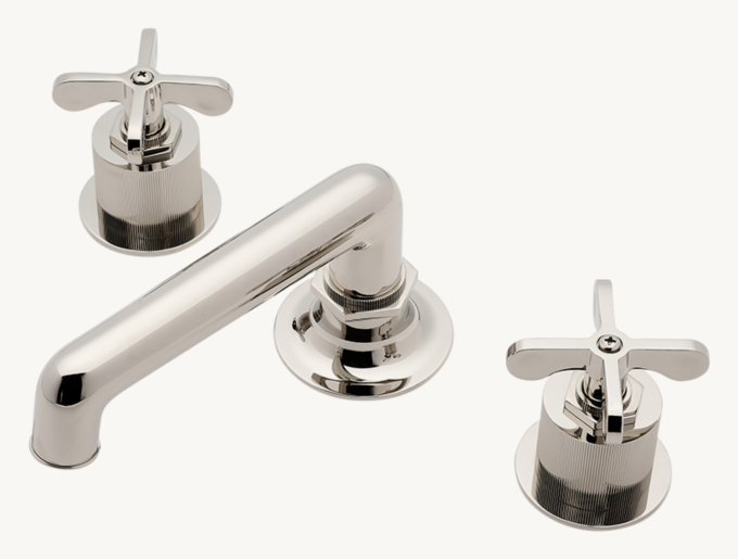 Waterworks Henry Lavatory Faucet With Coin Edge Cross Handles