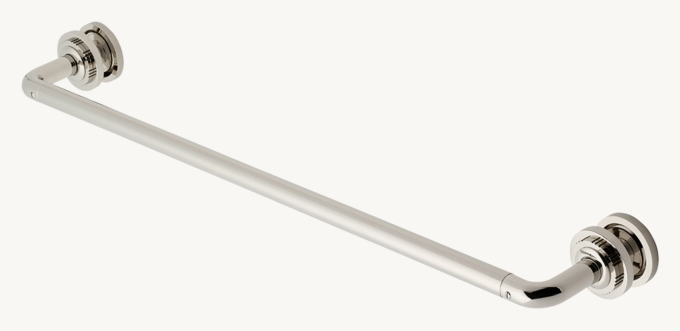 Waterworks Henry Chronos 24\" Single-Sided Glass-Mounted Towel Bar