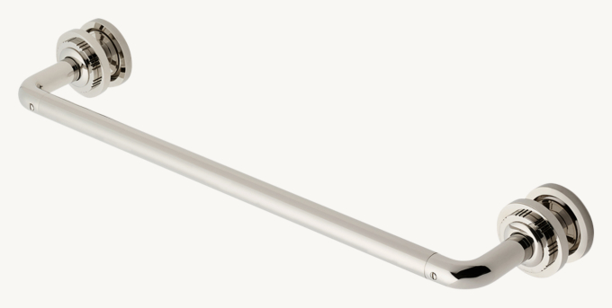 Waterworks Henry Chronos 18\" Single-Sided Glass-Mounted Towel Bar