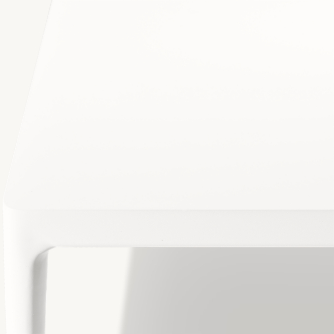 Top view of Laurel Aluminum Rectangular Dining Table 