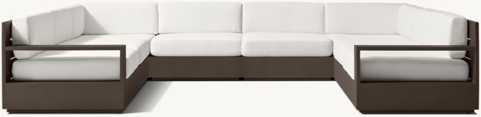Front view of Marbella Aluminum Modular Customizable Sectional 
