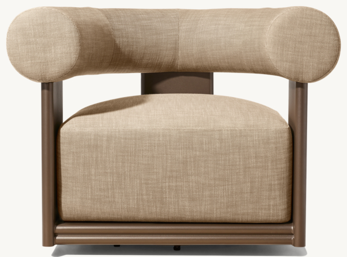 Front view of Bondi Aluminum Swivel Lounge Chair  