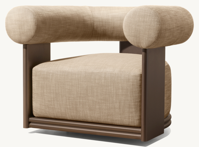 Three Quarter view of Bondi Aluminum Swivel Lounge Chair  