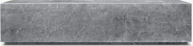 Rectangular table shown in Grey Marquina Marble.