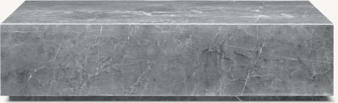 Square table shown in Grey Marquina Marble.
