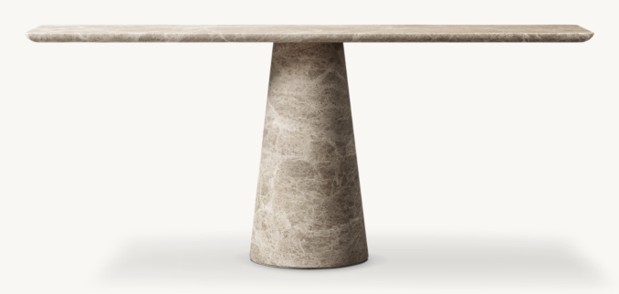 72" console table shown in Grey Emperador Marble.