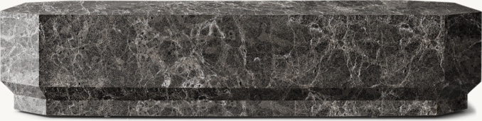 Shown in Sandblasted Black Emperador Marble.