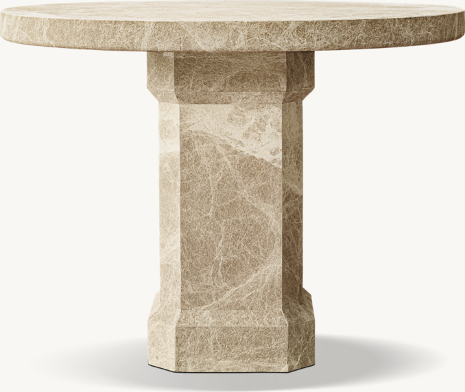 Shown in Sandblasted Crema Emperador Marble.