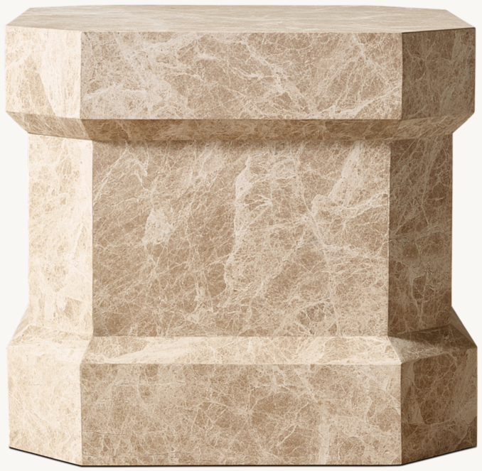 Shown in Sandblasted Crema Emperador Marble.