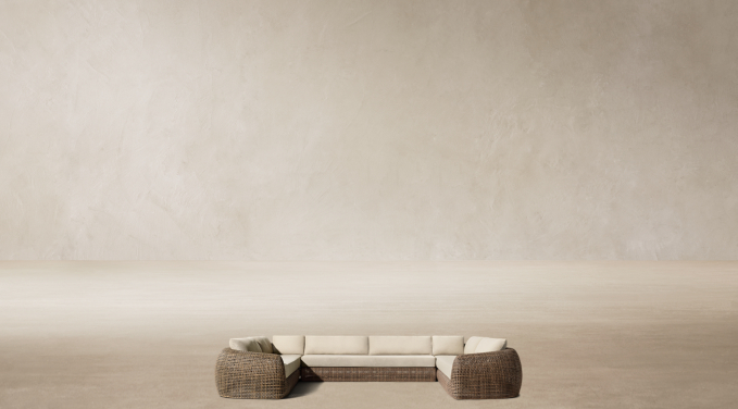 Front view of Gemini U-Sofa Sectional 