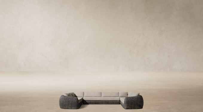 Front view of Gemini U-Sofa Sectional 