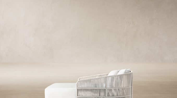 Three Quarter view of Havana Daybed shown in Nickel