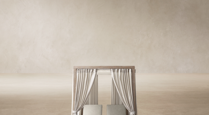 Front view of Provence Canopy Double Chaise 