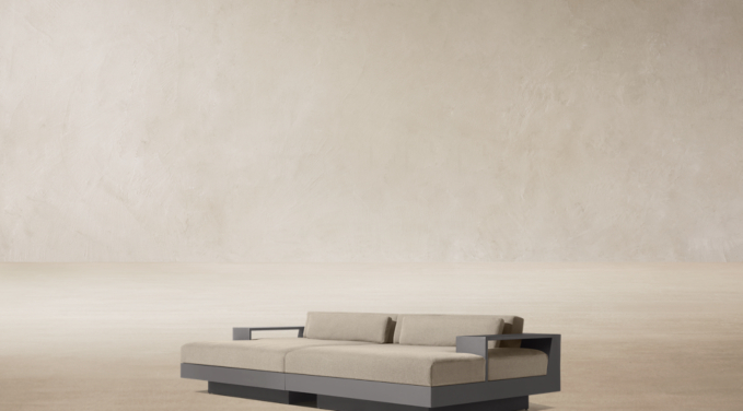 Three Quarter view of Cape Town Aluminum Modular Daybed 