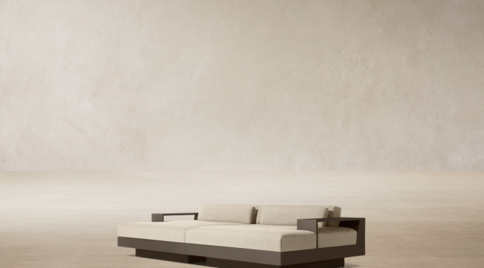 Three Quarter view of Cape Town Aluminum Modular Daybed 