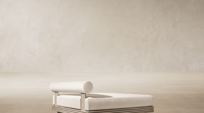 Three Quarter Back view of Bondi Teak Daybed  