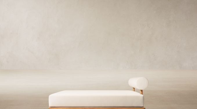 Three Quarter view of Bondi Teak Daybed  