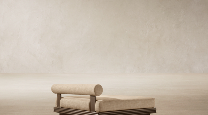 Three Quarter Back view of Bondi Aluminum Daybed  