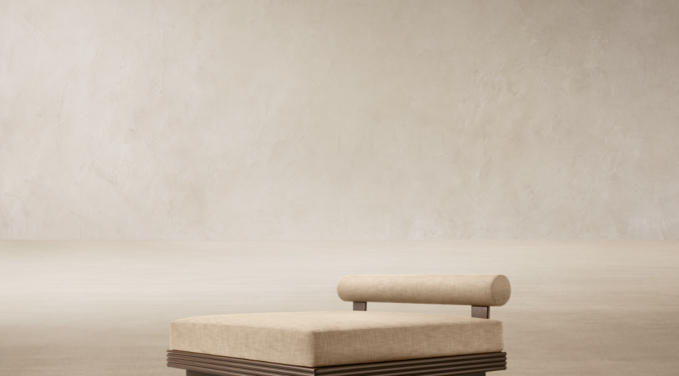 Three Quarter view of Bondi Aluminum Daybed  