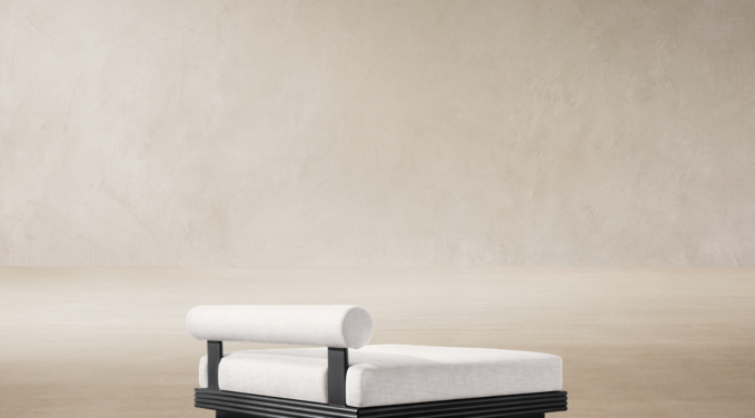 Three Quarter Back view of Bondi Aluminum Daybed  