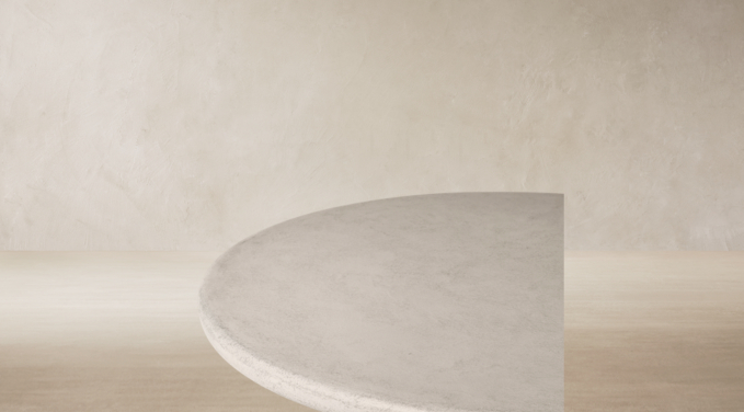 Top view of Terzo Round Tapered Coffee Table 
