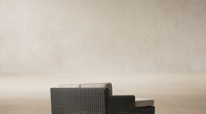 Three Quarter Back view of Provence Track Arm Daybed 