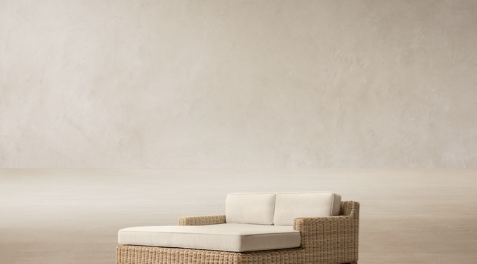 Three Quarter view of Provence Track Arm Daybed 