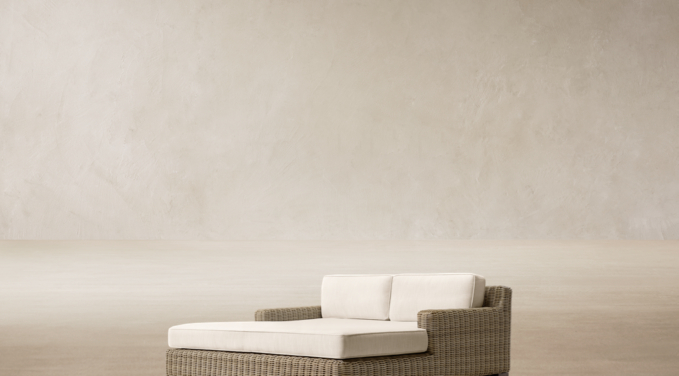 Three Quarter view of Provence Track Arm Daybed 