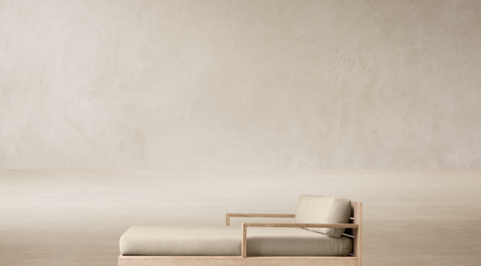 Three Quarter view of Marbella Teak Daybed - Frame Only 