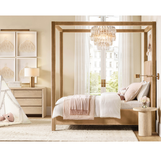 Marti Upholstered Canopy Bed