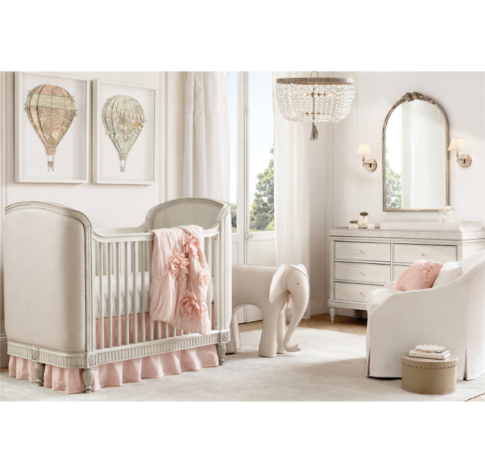 Belle Upholstered Crib RH Baby Child