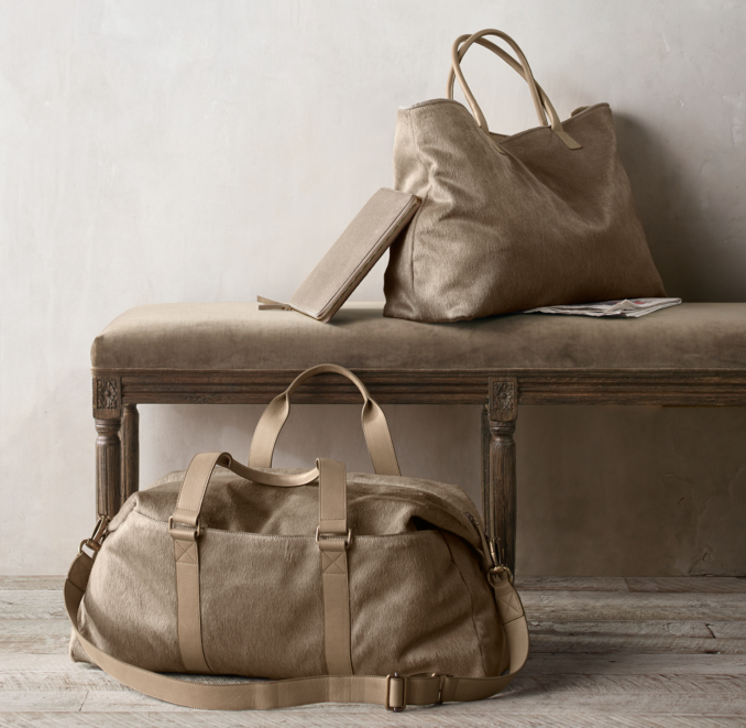 Calf Hair Tote Bag White