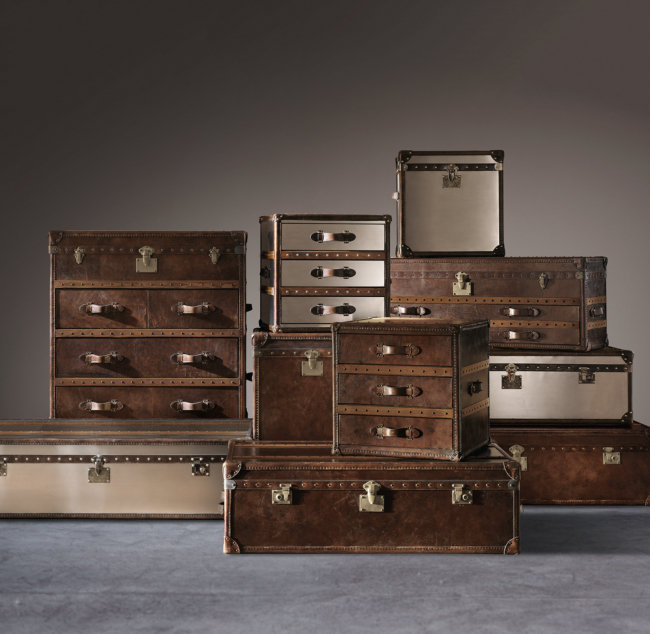 Mayfair Steamer Trunk 3-Drawer Desk from Restoration Hardware — Resiklo  Design