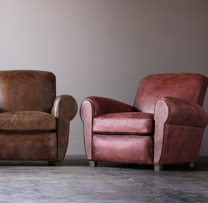 1920s parisian deals leather club chair