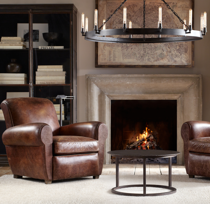 1920s parisian leather club chair discount