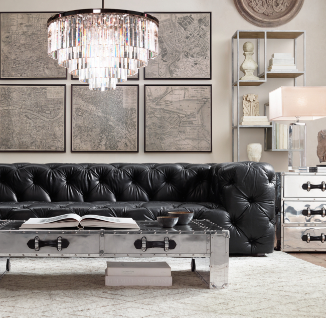 Soho Tufted Leather Sofa