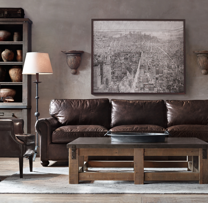 Restoration hardware reclining sofa discount