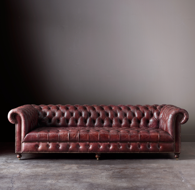 118" Cambridge Leather Sofa