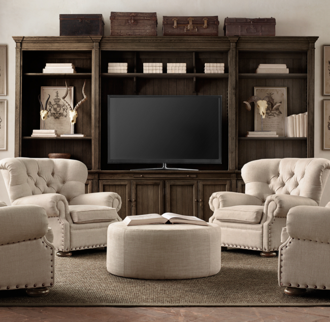Churchill Upholstered Chair With Nailheads